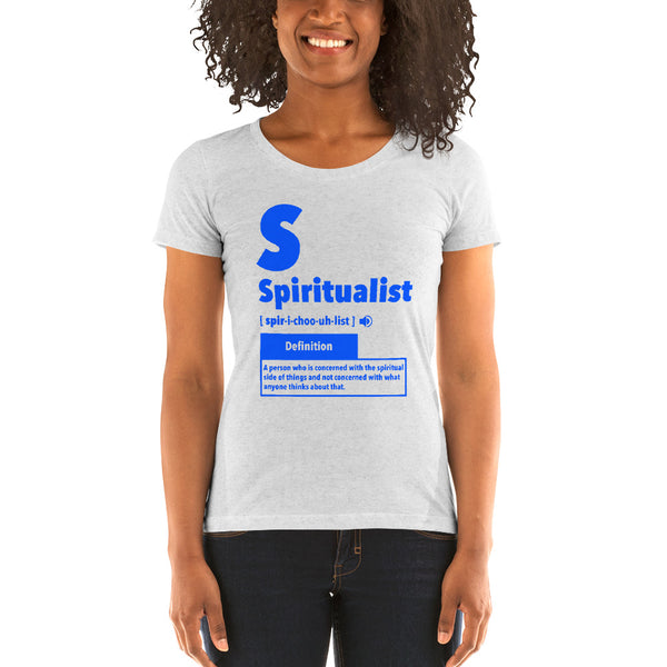 "Spiritualist" Ladies T-Shirt (Solid) | Aqua Blue