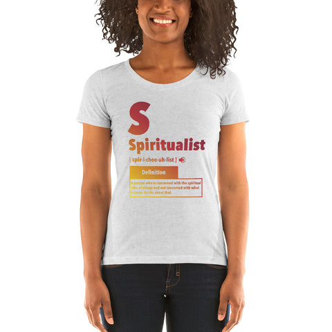 "Spiritualist" Ladies T-Shirt (Gradient) | Yellow/Peach