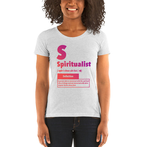 "Spiritualist" Ladies T-Shirt (Gradient) | Pink/Purple