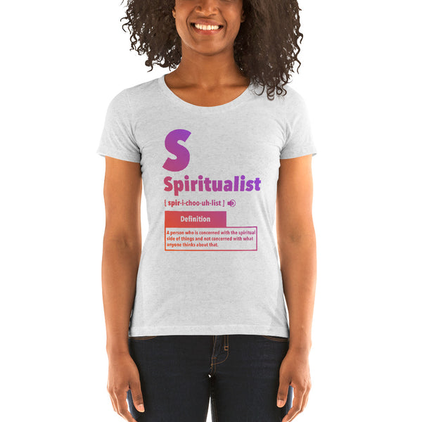 "Spiritualist" Ladies T-Shirt (Gradient) | Peach/Purple