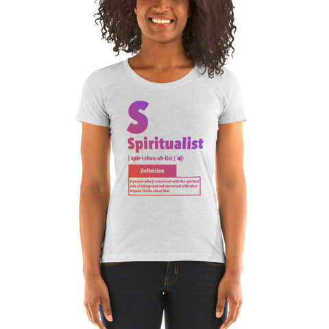 "Spiritualist" Ladies T-Shirt (Gradient) | Peach/Purple