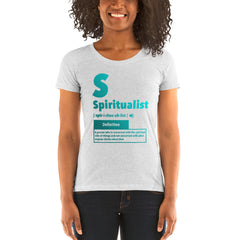 "Spiritualist" Ladies T-Shirt (Gradient) | Cyan/Turquoise