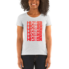 "Higher" Ladies T-Shirt (White) | Red