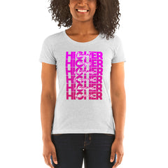 "Higher" Ladies T-Shirt (White) | Pink