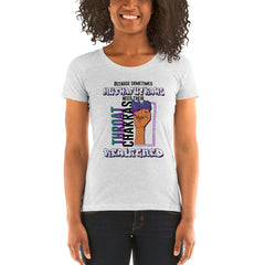 "Re-Aligned" Ladies T-Shirt | Turquoise/Purple