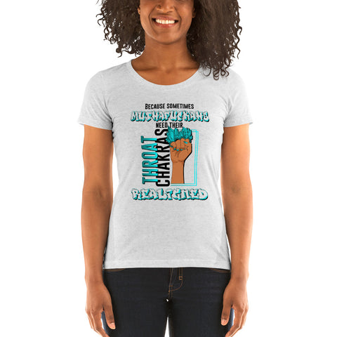 "Re-Aligned" Ladies T-Shirt | Turquoise/Cyan