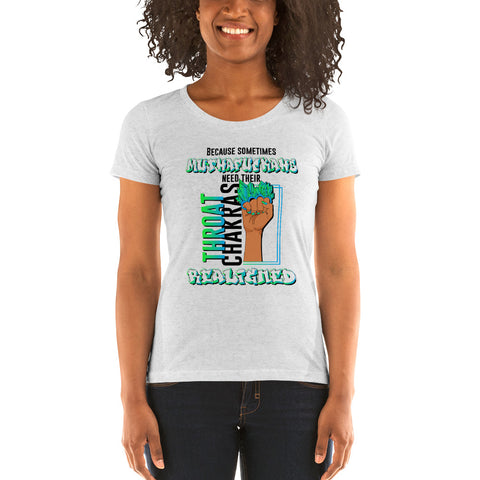 "Re-Aligned" Ladies T-Shirt | Lime/Cyan